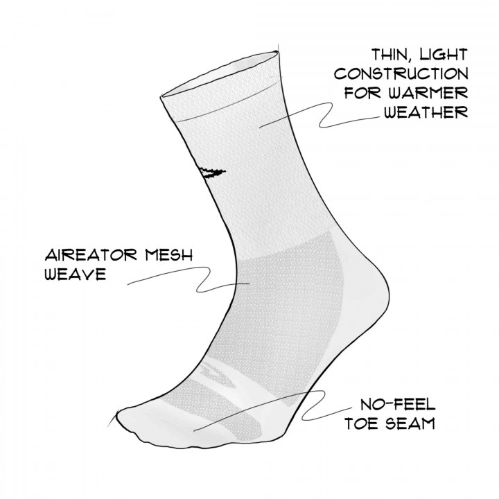 Chaussettes Defeet Aireator new gen en vente sur cyclonesocks.com