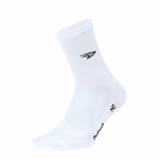 Chaussettes Defeet Aireator blanc double-épaisseur en vente sur cyclonesocks.com.